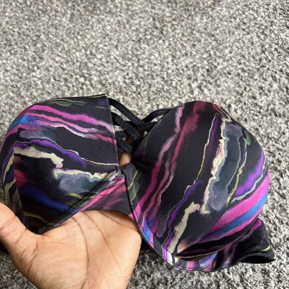 Torrid Curve 360 Back Smoothing Underwire Push Up Plunge Bra 46D - Picture 2 of 5